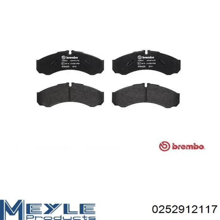 Передні тормозні колодки 0252912117 Meyle