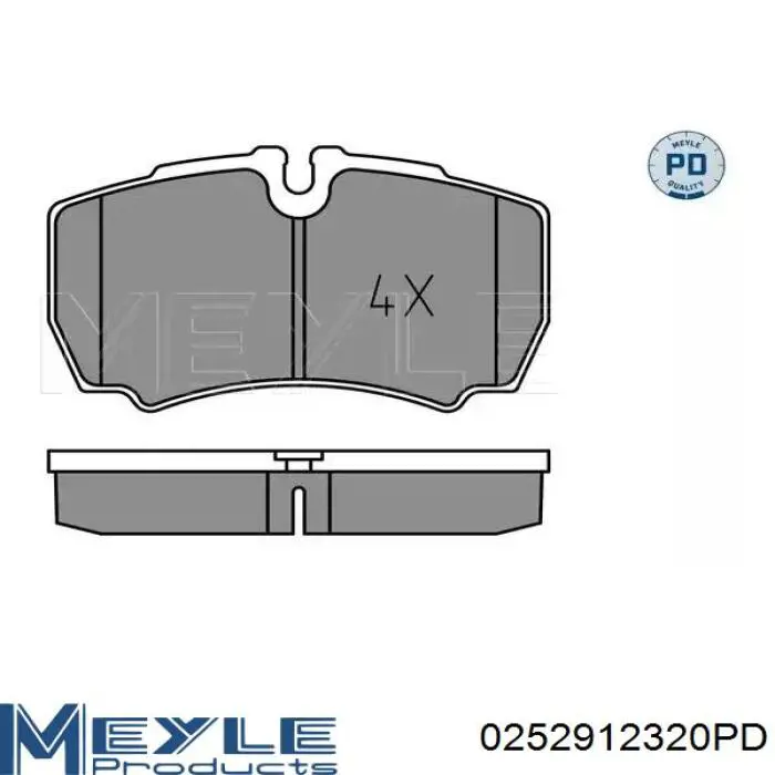 Задні гальмівні колодки Meyle 0252912320PD ціна, від 1123.38 UAH