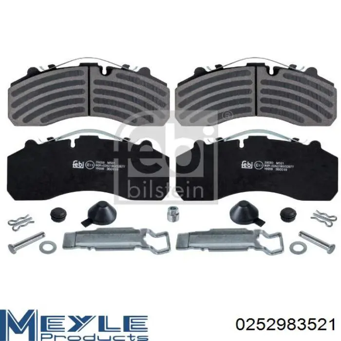Купити 0252983521 Meyle Задні колодки