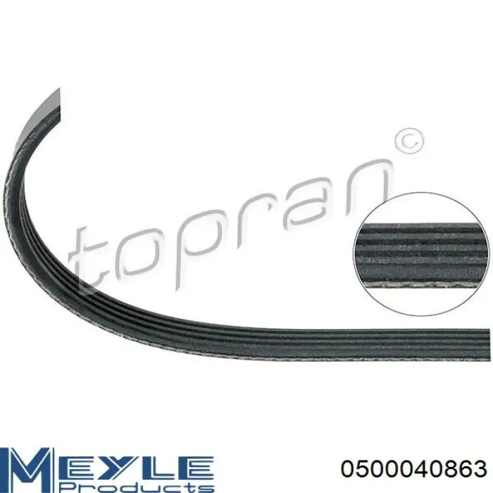 Клиновий ремінь Meyle 0500040863 ціна, від 5.83 USD