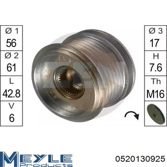 Ремінь генератора 13AV0925 Goodyear
