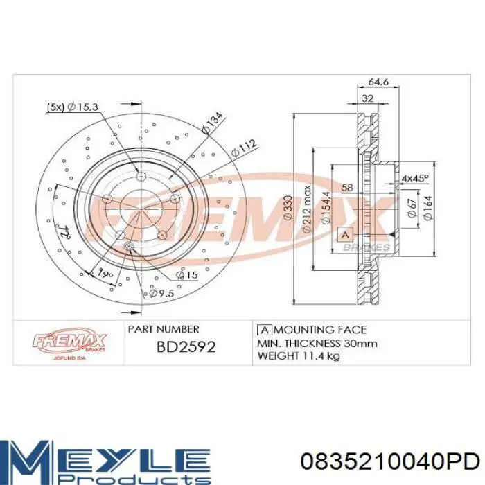Купити C3M081ABEP ABE Ротор гальмівний