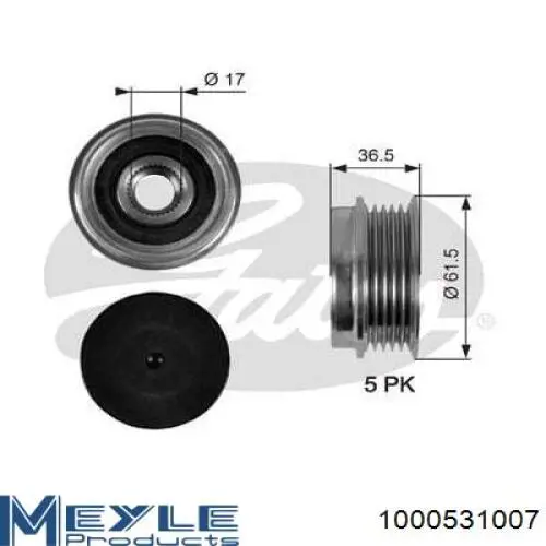 Купити ZN5382 ZEN Шків генератора
