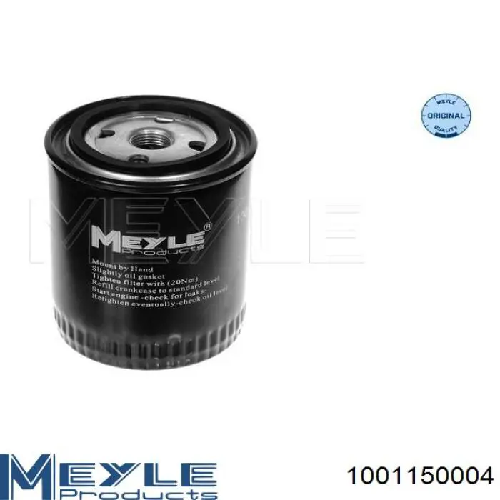 Масляний фільтр двигуна Meyle 1001150004 ціна, від 4.43 USD