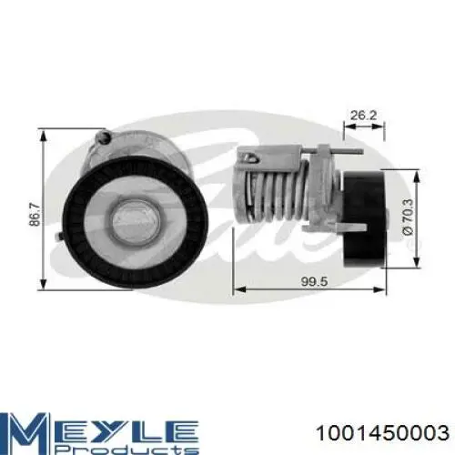 Натяжний ролик Starline RSX00026P ціна, від 9.62 USD