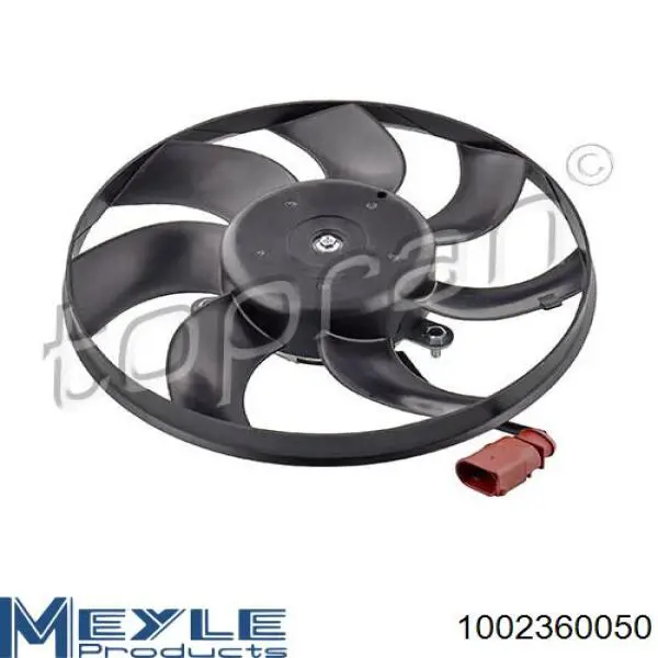 1002360050 Meyle електровентилятор охолодження в зборі (двигун + крильчатка, правий)