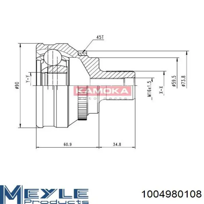 Купити 75707S Ruville Шарнір приводу зовнішній