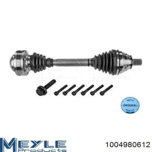 Привід передній лівий Meyle 1004980612 ціна, від 29.26 USD
