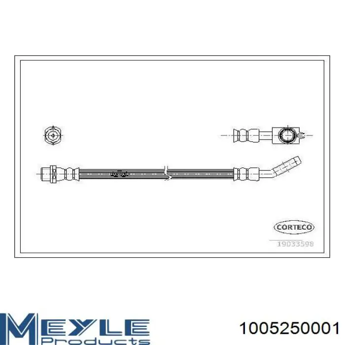 Шланг гальмівний задній K&K FT0328 ціна, від 10.19 USD