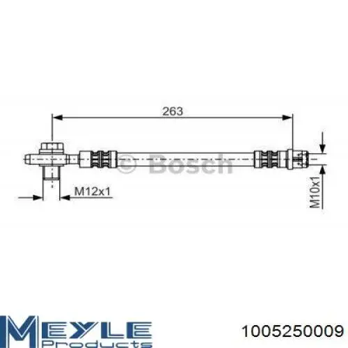 2700152SX Stellox Гнучка гальмівна трубка передня