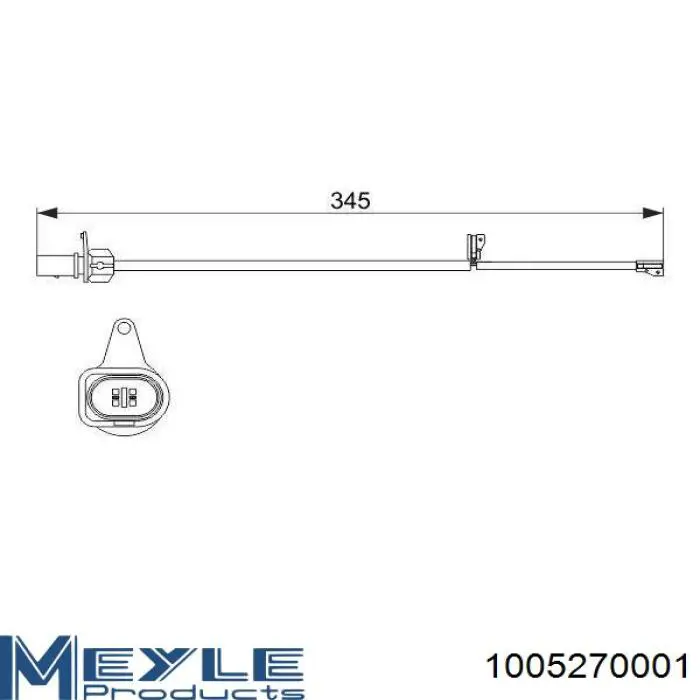 Купити 1005270001 Meyle Датчик зносу гальмівних колодок