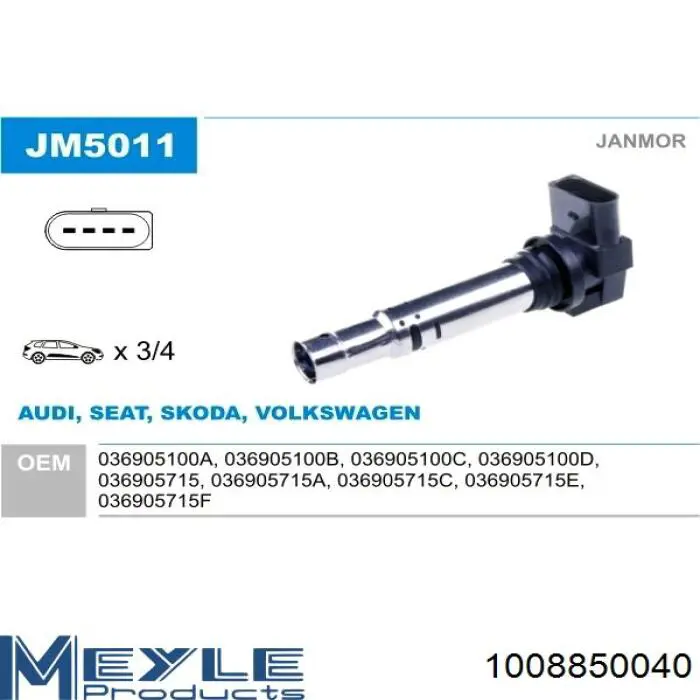 BAEQ062 Magneti Marelli Котушка запалювання
