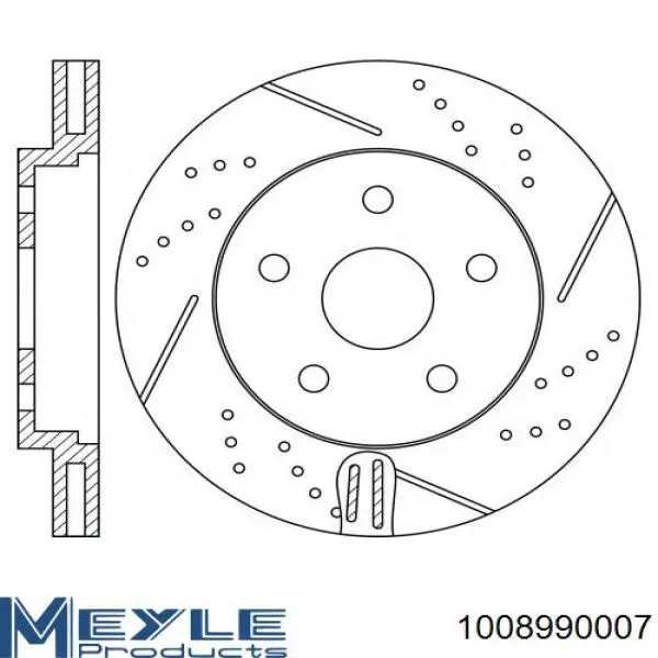 Передній датчик ABS Meyle 1008990007
