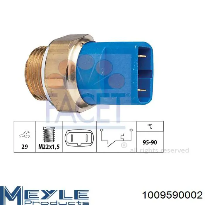 Датчик температури радіатора Meyle 1009590002 ціна, від 5.56 USD