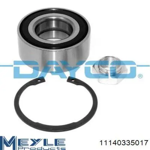Комплект підшипник маточини передньої Meyle 11140335017 ціна, від 12.59 USD