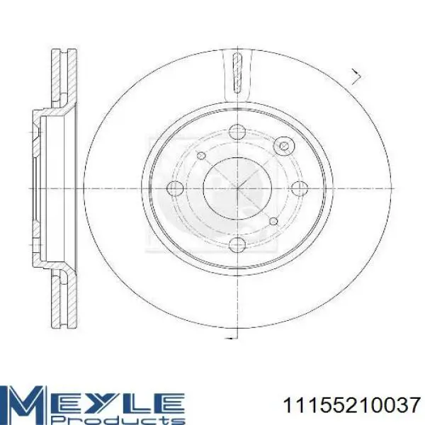 Купити 11155210037 Meyle Ротор гальмівний