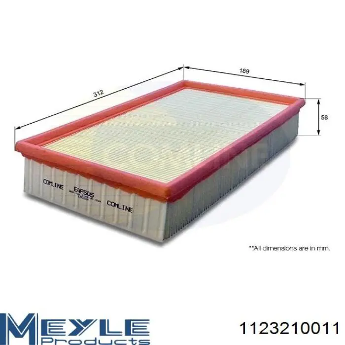 Елемент повітряного фільтра Meyle 1123210011 ціна, від 7.98 USD