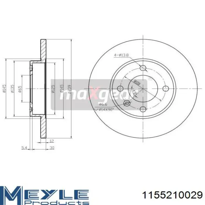 Диск переднього гальма LPR LPRV2051P ціна, від 18.96 USD