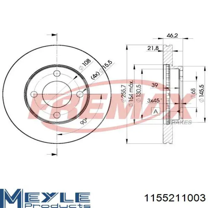 986478018 Bosch Гальмо дискове переднє