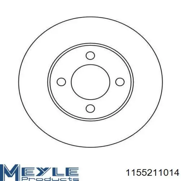 Диск переднього гальма Meyle 1155211014 ціна, від 26.15 USD