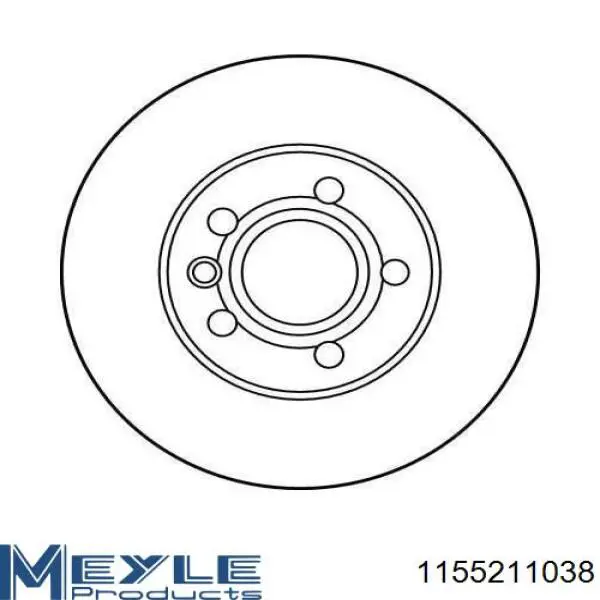 Диск гальмівний передній Meyle 1155211038