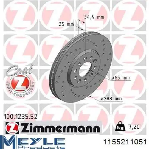 Купити RT2879GLT5 Rotinger Ротор гальмівний