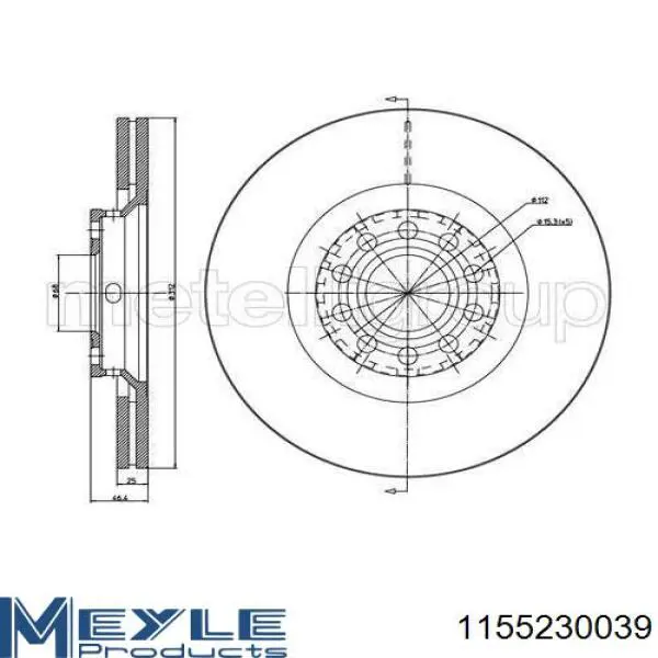 Купити 1155230039 Meyle Ротор гальмівний