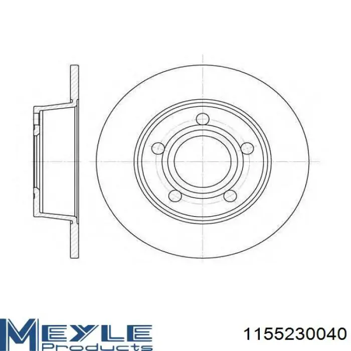 Задні дискові гальма Meyle 1155230040 ціна, від 28.84 USD
