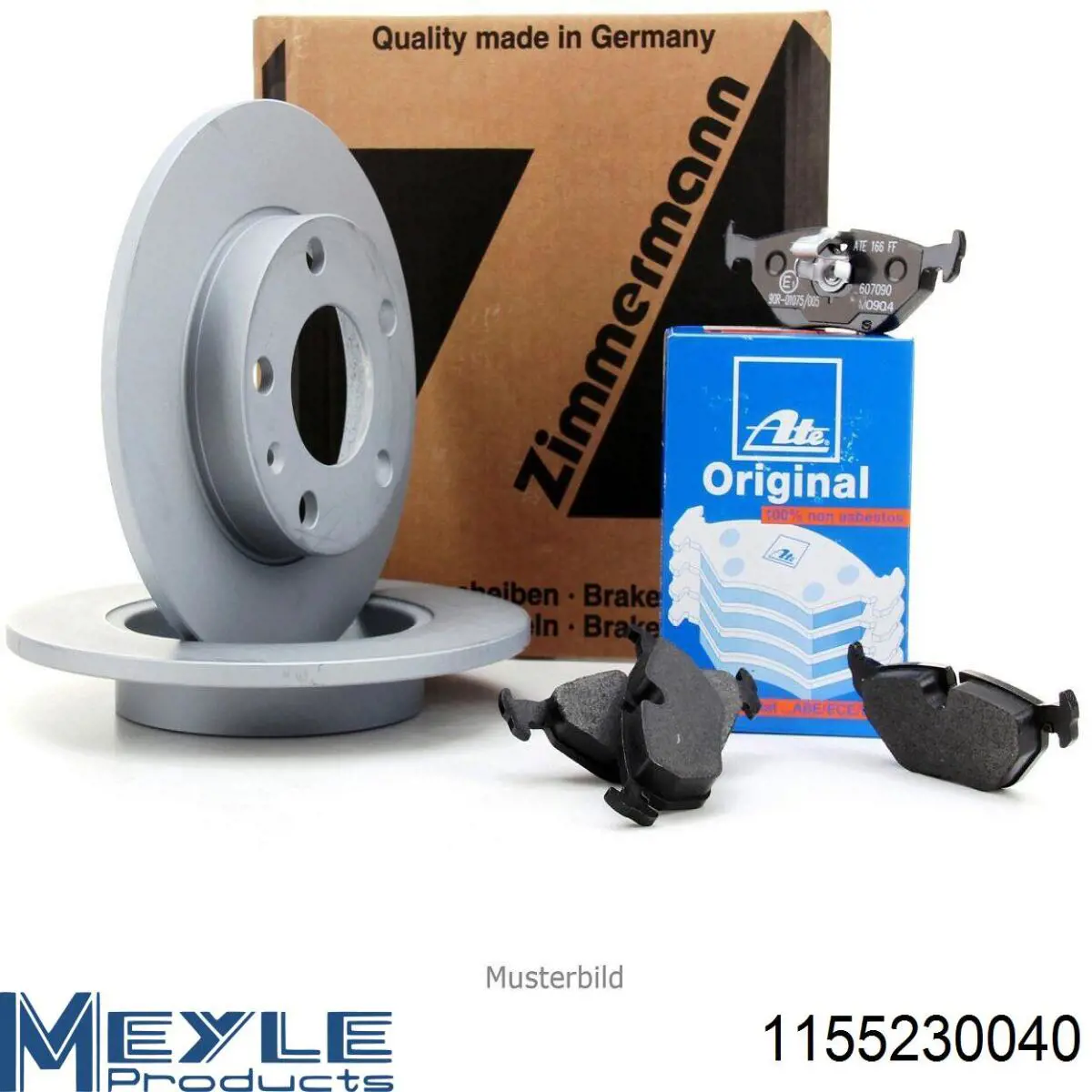 Диск гальмівний задній Meyle 1155230040