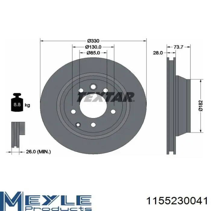 Гальмівні диски EBR1013 Power Stop