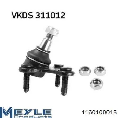 D110218 Denckermann Кульова опора, нижня, права