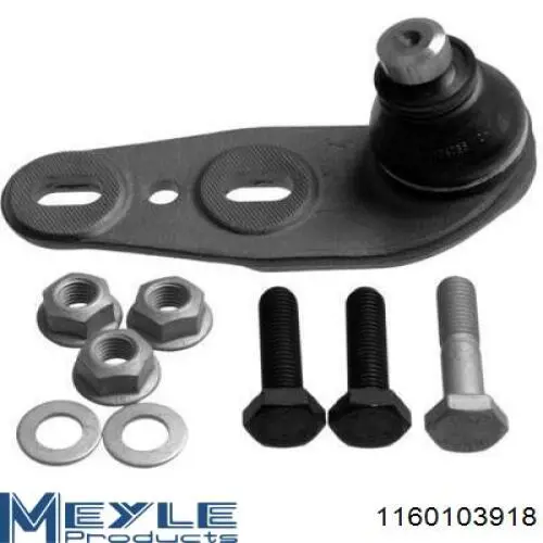 Кульова опора, нижня, права Meyle 1160103918 ціна, від 12.89 USD