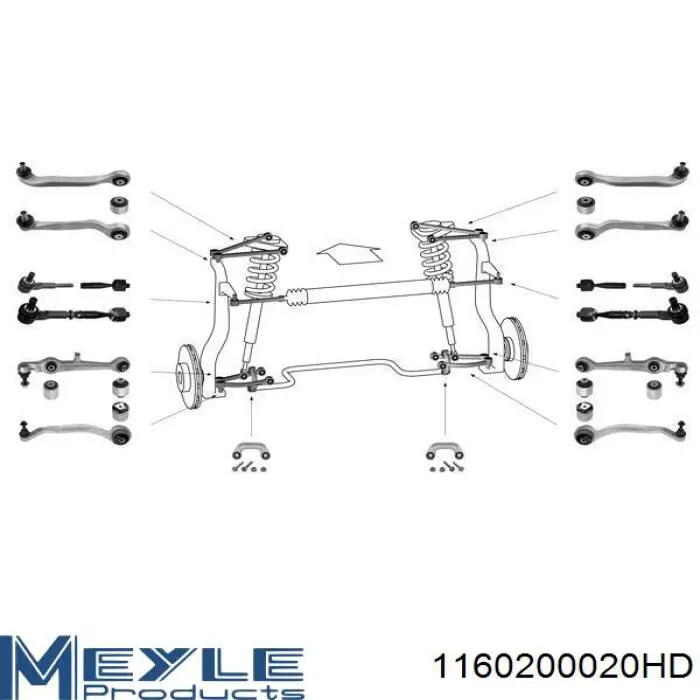 Наконечник рульовий Meyle 1160200020HD ціна, від 25.34 USD