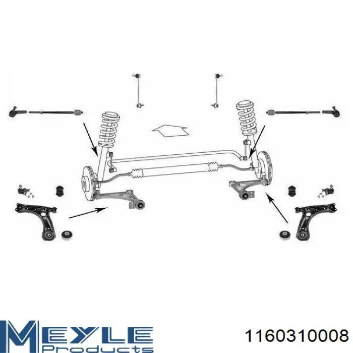 Рульова тяга 1160310008 Meyle