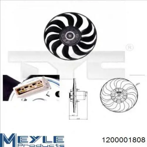 954623U2 Polcar електровентилятор охолодження в зборі (двигун + крильчатка)
