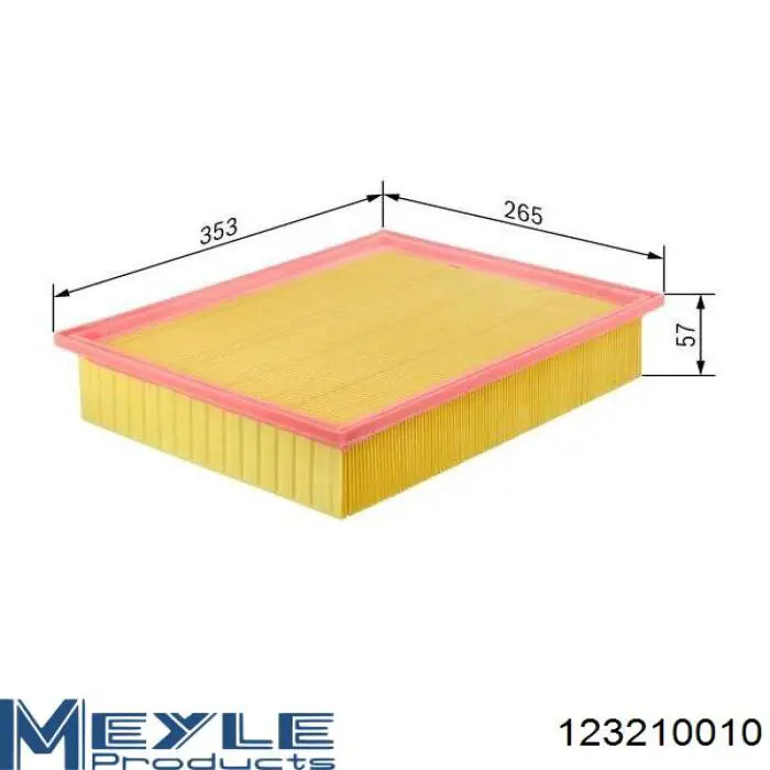 123210010 Meyle Повітряний фільтр двигуна