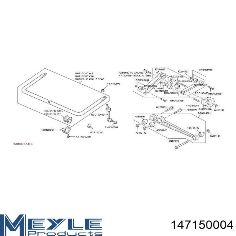 147150004 Meyle Прокладка стабільзатора заднього