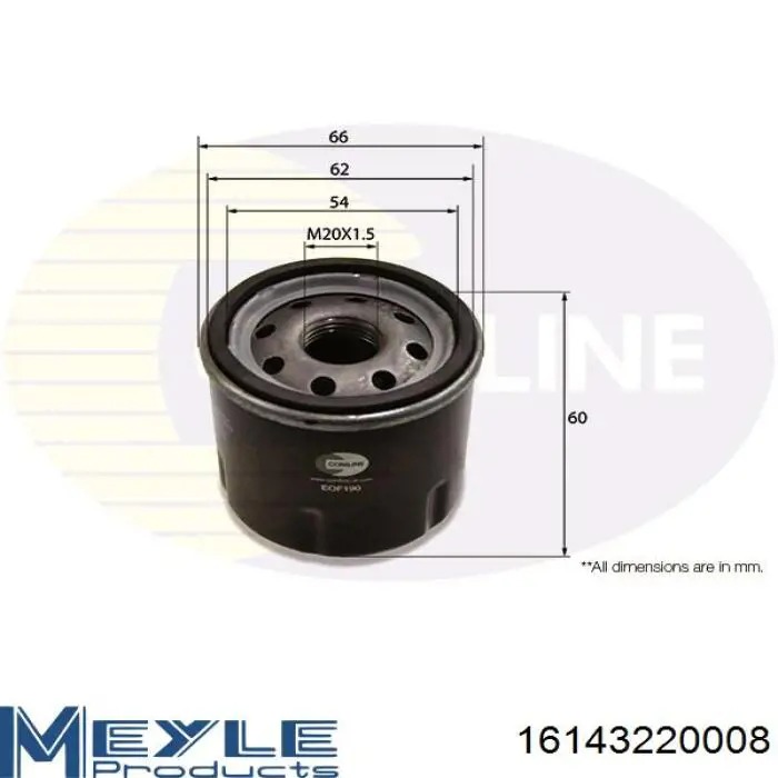 Масляний фільтр двигуна Meyle 16143220008 ціна, від 3.49 USD