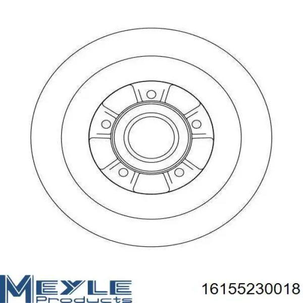 Диск гальмівний задній Meyle 16155230018