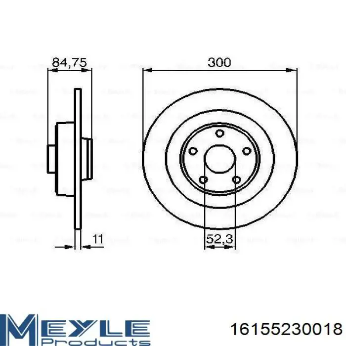 16155230018 Meyle Дискові гальма