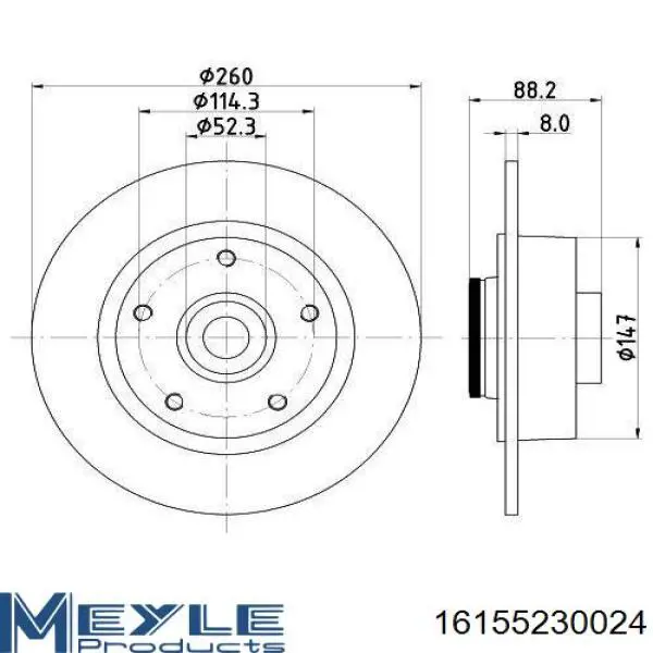 Диск гальмівний задній Zimmermann 470540820