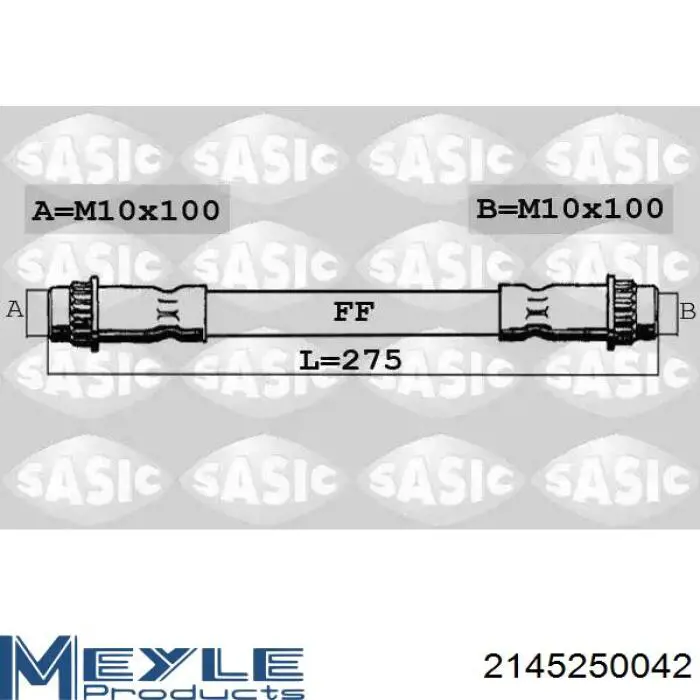 Шланг гальмівний передній Transporterparts 040307 ціна, від 10.89 USD