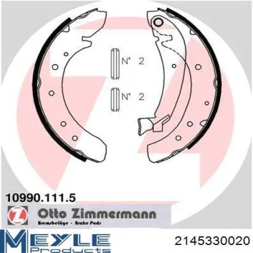Купити 2145330020 Meyle Колодки гальмові задні, барабанні