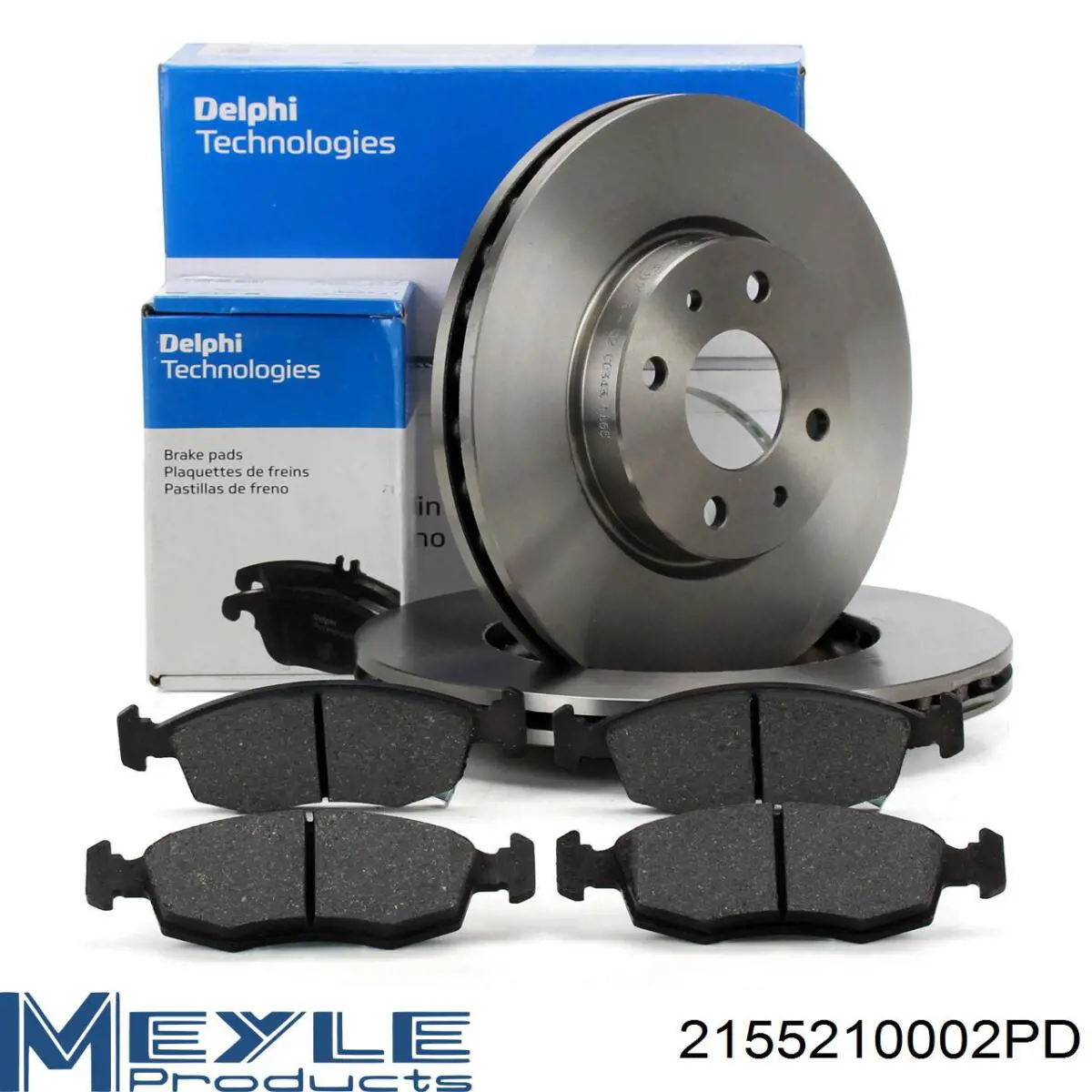 Диск гальмівний передній Meyle 2155210002PD