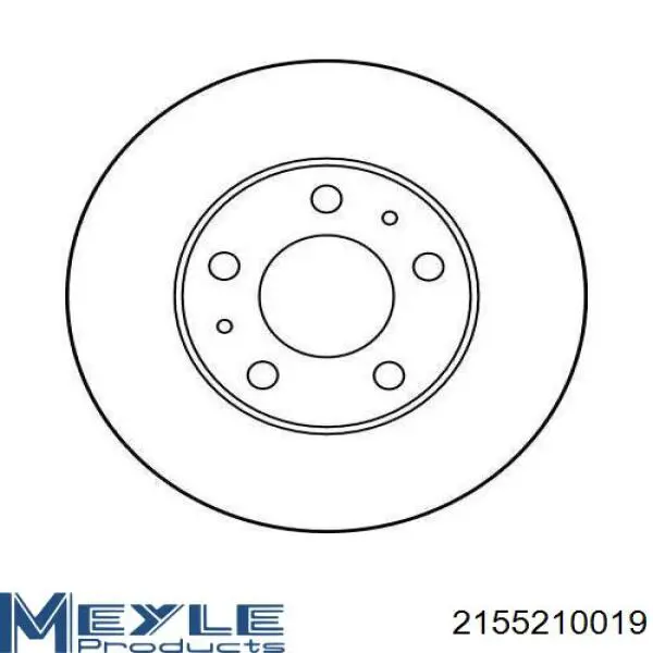 Диск гальмівний передній Meyle 2155210019
