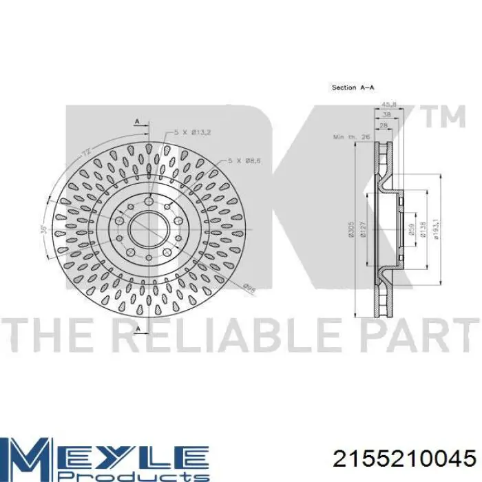 Купити 2155210045 Meyle Ротор гальмівний