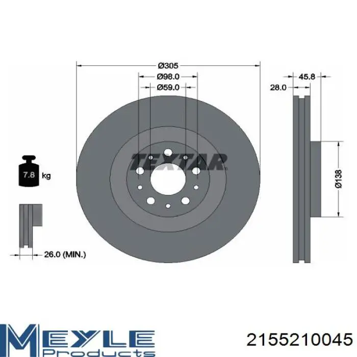 Диск переднього гальма Rotinger RT4573GL ціна, від 54.35 USD