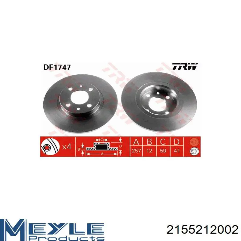 Диск переднього гальма Fiat/Alfa/Lancia 46554302 ціна, від 25.95 USD