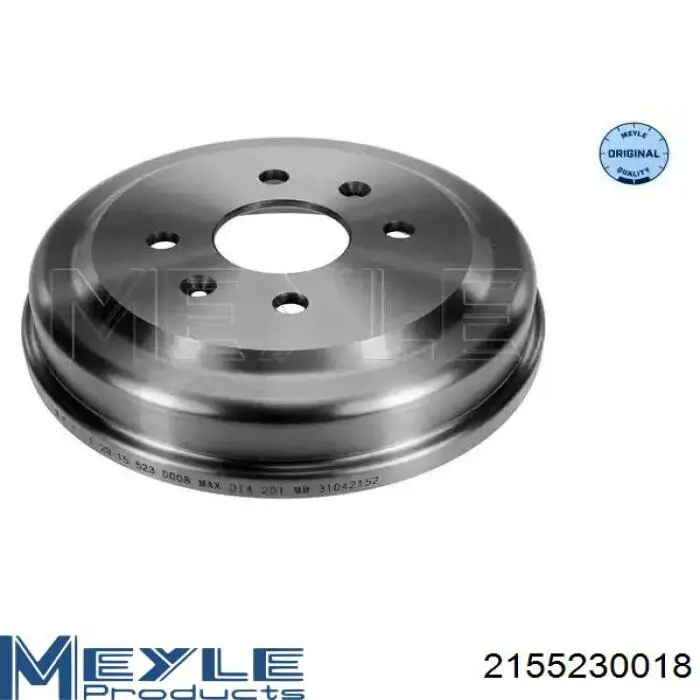 Барабан гальмівний задній Meyle 2155230018 ціна, від 39.25 USD