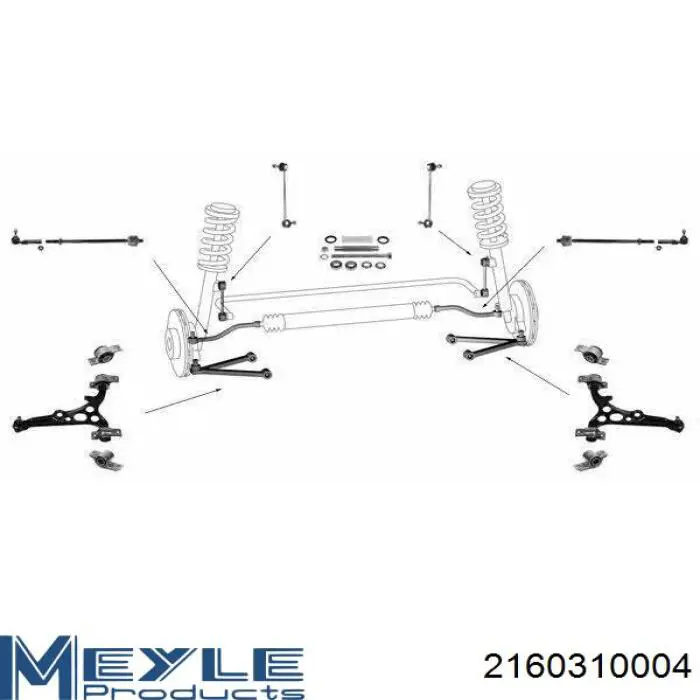 Тяга рульова Meyle 2160310004